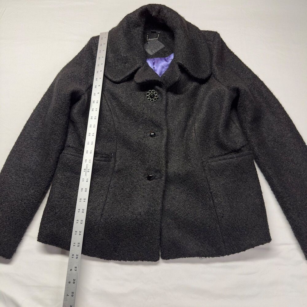 Jou Jou Black Wool Blend Coat - XL